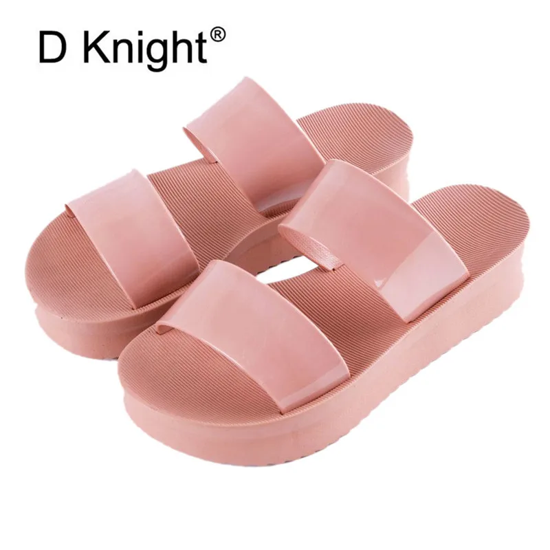 

Сандалии-желе женские без застежки, римские гладиаторы, пляжные шлепанцы, ПВХ, розовые, летняя обувь