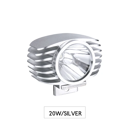 20W silver AmmToo Led Авто Мото rcycle головной светильник Точечный светильник противотуманный светильник с чипом CREE 10 Вт 15 Вт 20 Вт 30 Вт Авто Мото укладки велосипед UTV 6500 К 12 В 24 В - Цвет: 20W silver