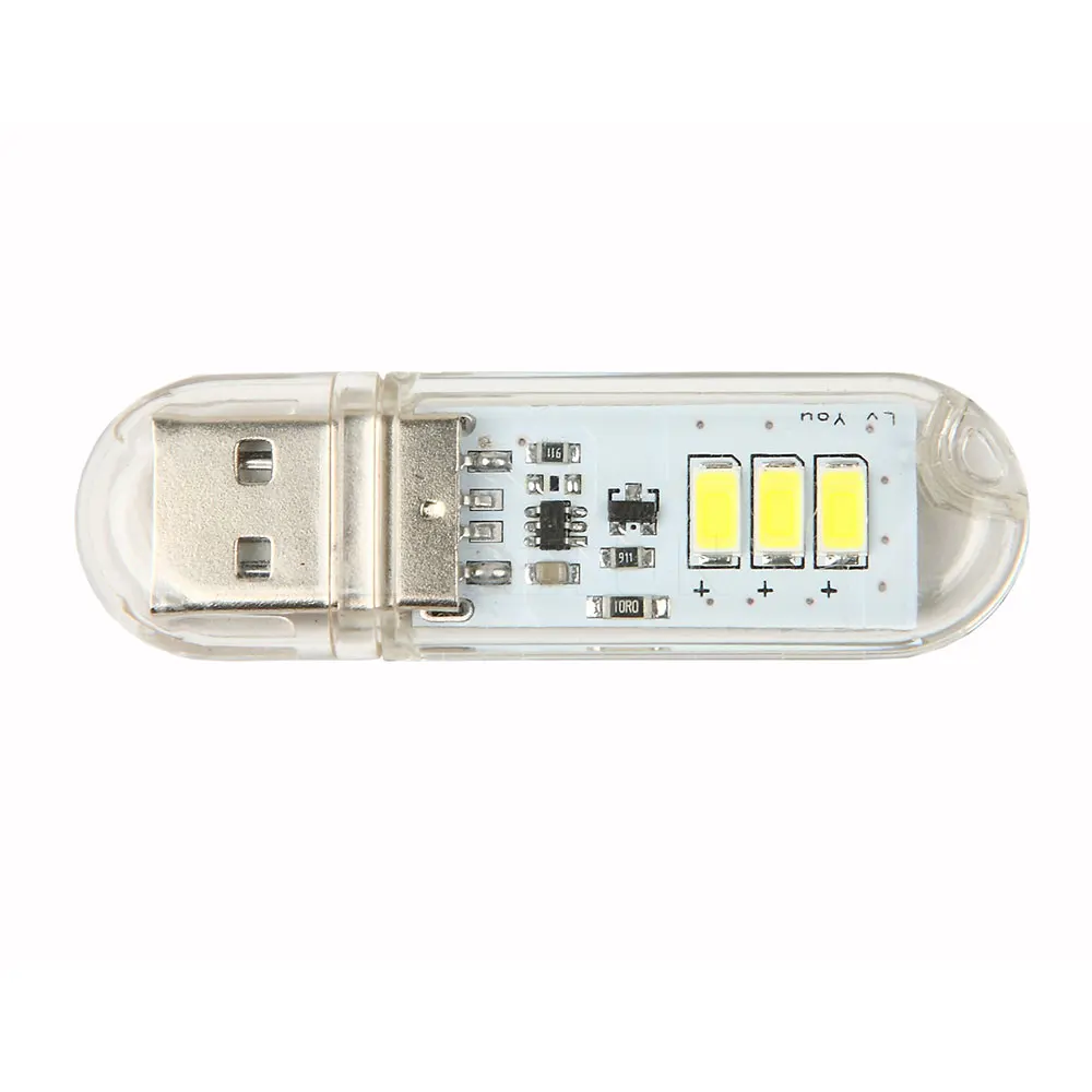 Мини USB СВЕТОДИОДНЫЙ ночник с сенсорным выключателем 3 светодиода 5 В лампочка для