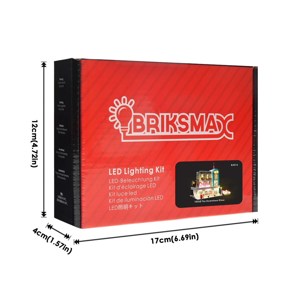 BriksMax светодиодный светильник, комплект для создателя, знатока, городской закусочной, строительные блоки, модельное освещение, комплект, совместимый с 10260 - Цвет: Briksmax Light Set