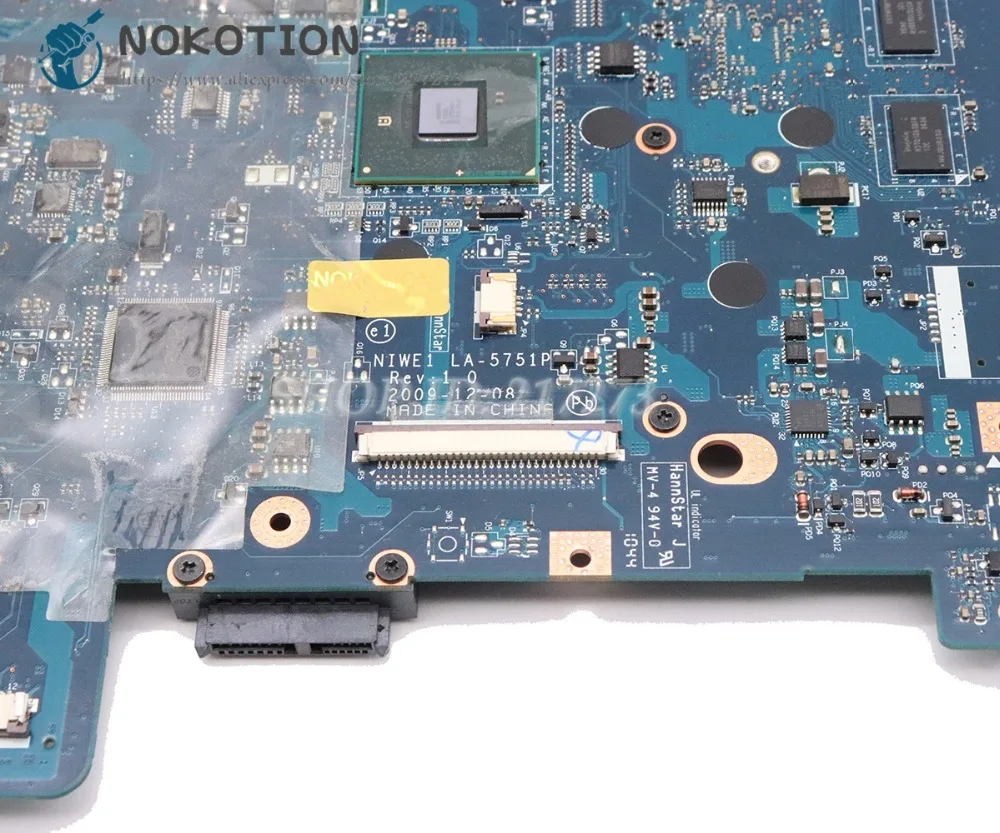 NOKOTION для lenovo G460 Z460 Материнская плата ноутбука HM55 DDR3 HD4500 Процессор NIWE1 LA-5751P основная плата