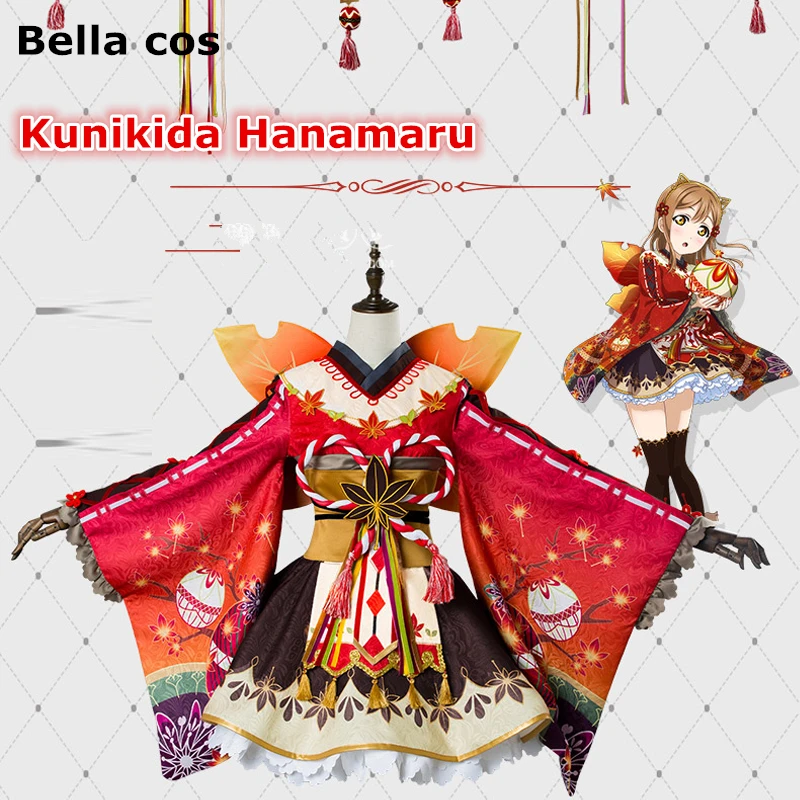 Lovelive sunshine Aqours красный кленовый лист Рико сакураучи косплей костюм кимоно платье
