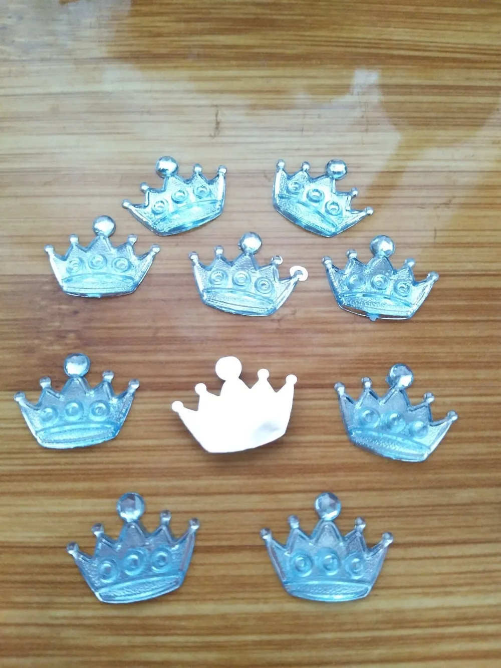 1000 шт./лот розовые/синие/прозрачные акриловые стразы в форме короны для Baby Shower