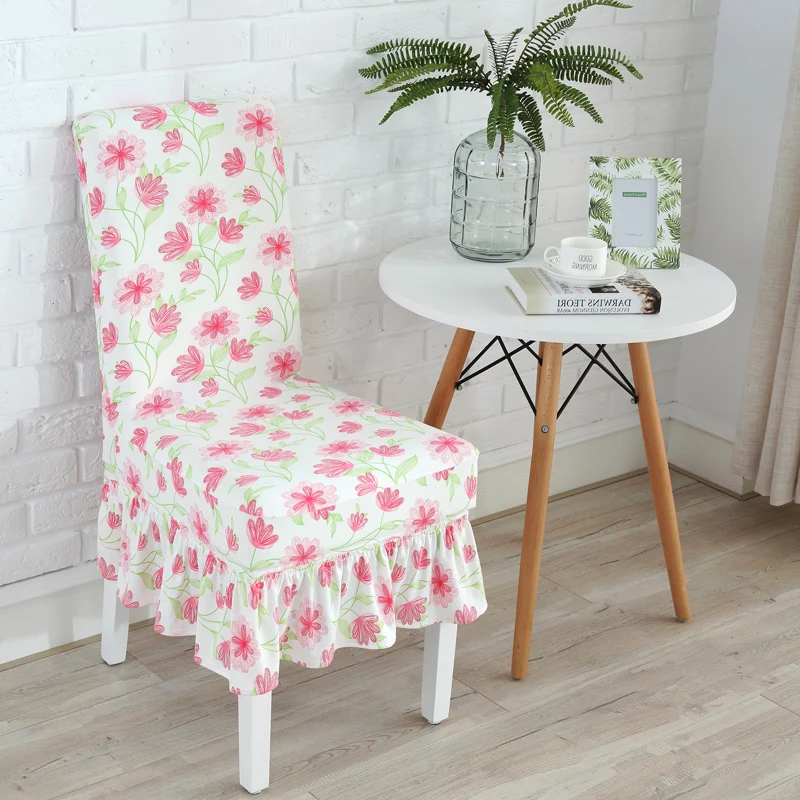 Высококачественный чехол на стул с юбкой из разноцветного спандекса|chair cover|decorative