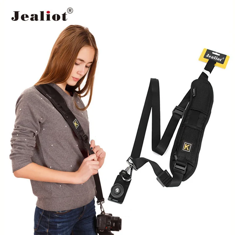 Jealiot Universal K camera Strap Camera Single Shoulder lens black Sling For Canon Nikon Sony Pentax DSLR free shipping | Электроника