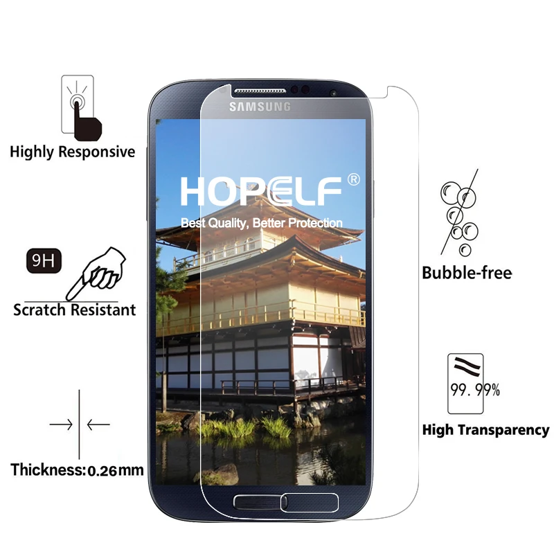 Закаленное стекло HOPELF для Samsung Galaxy S4 2 шт. Мини Защитная пленка экрана Mini