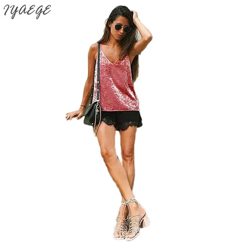 Женский бархатный топ на бретельках соблазнительный камзол без рукавов Топики