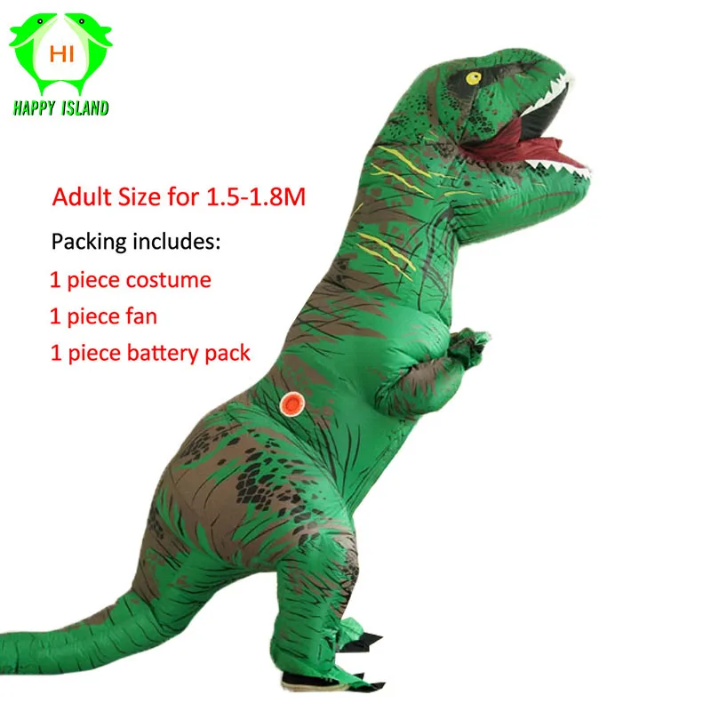 Adult Новинка, надувной костюм динозавра для взрослых, T-REX костюм для Хэллоуина, T-REX, детский надувной костюм динозавра, детская одежда для костюмированной вечеринки - Цвет: Adult