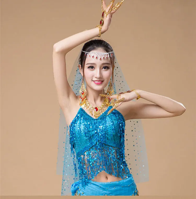 Новинка 2017 сексуальный женский бюстгальтер для танца живота с бахромой костюм