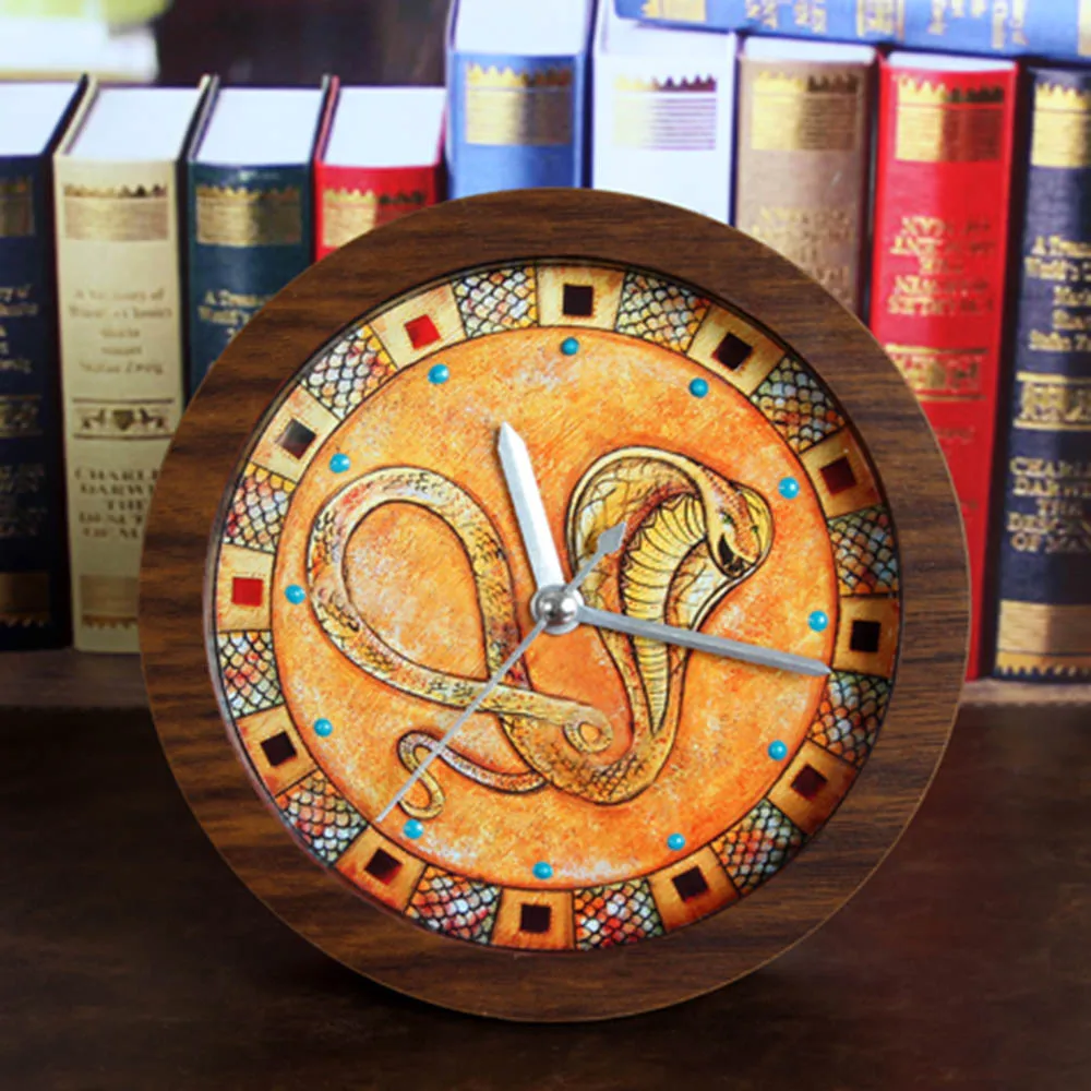 Ретро стиль древний Египетский индийский король Кобра искусственный будильник