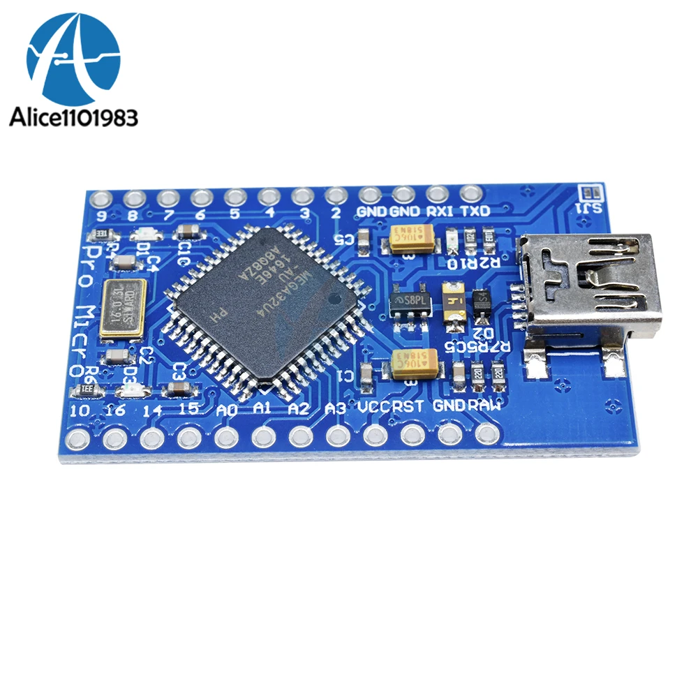 Pro Micro плата для Arduino 5 В 16 МГц сменный Модуль ATmega328 Mini USB регулятор напряжения