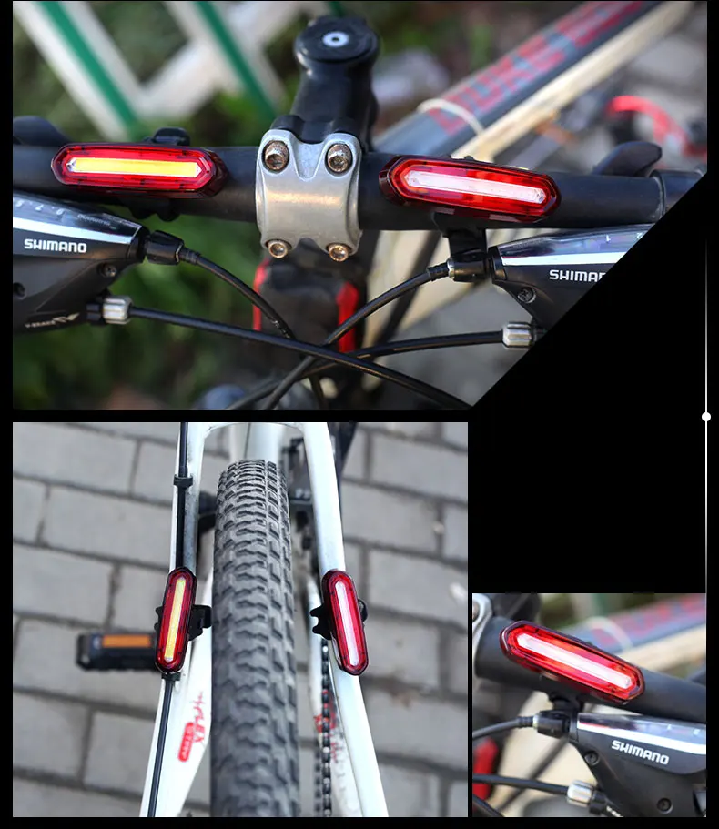 Deemount 100 lm Перезаряжаемые вел USB горный велосипед задний фонарь MTB Детская безопасность Предупреждение Велосипедный Спорт заднего света Велосипедный Спорт лампа