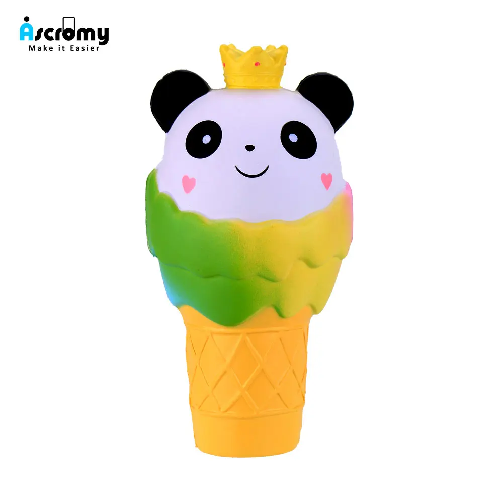 Ascromy мягкими стресс игрушки Squishies мягкая замедлить рост Джамбо панда мороженое jumo