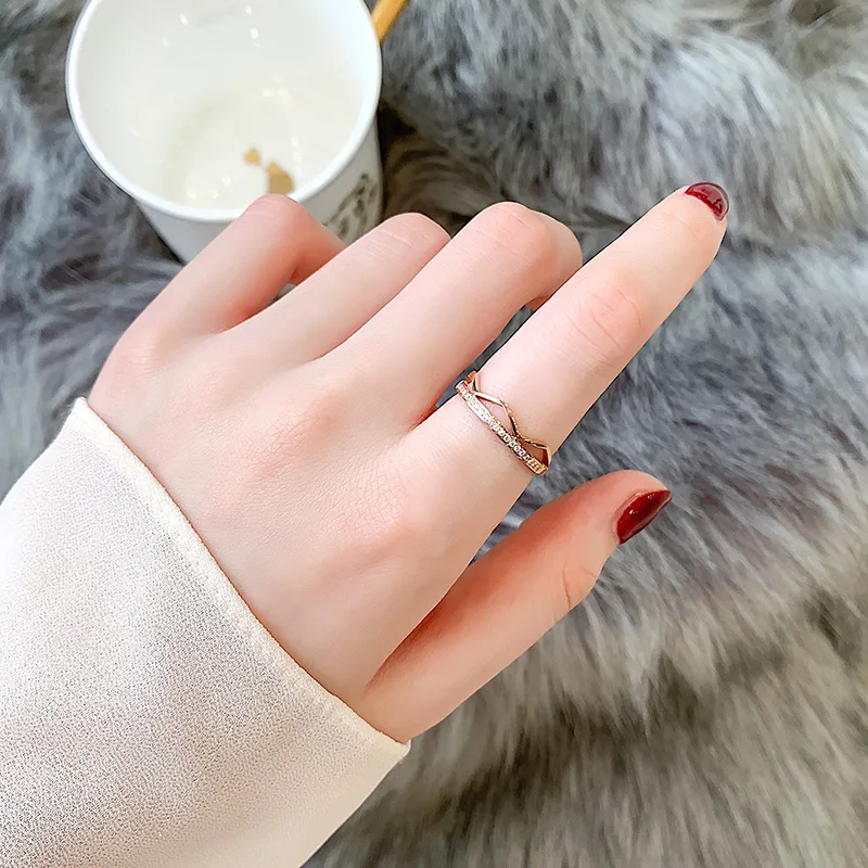 Новинка 2019 роскошное кольцо YUN RUO с хрустальной короной цвета розового золота