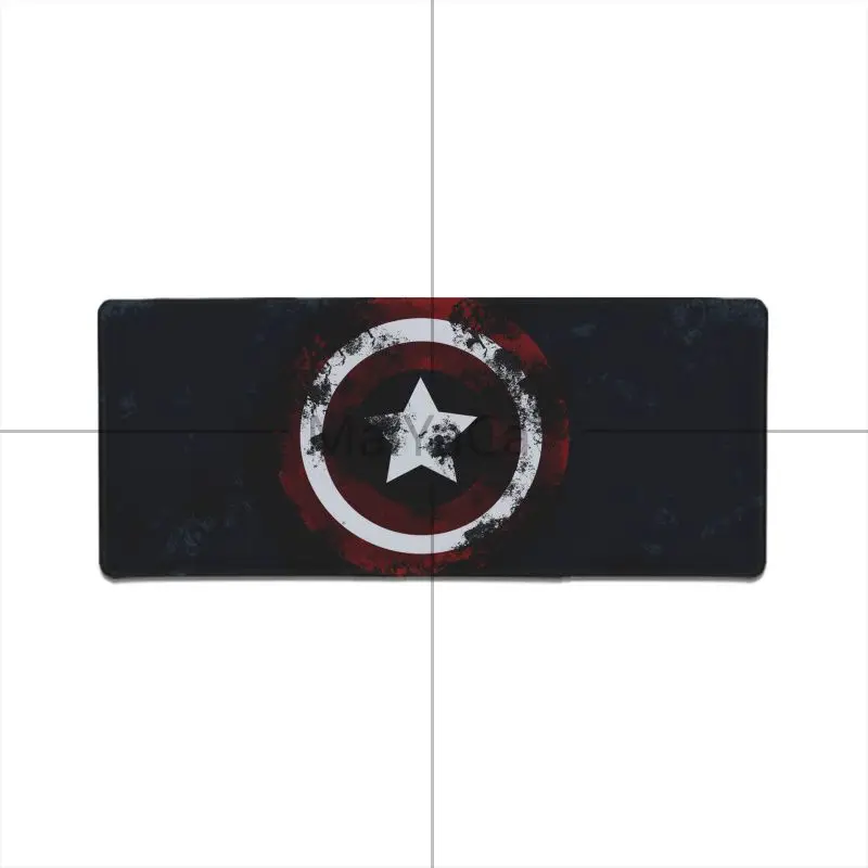 Lock Edge 30x80cm MaiYaCa ваши собственные коврики Капитан Америка индивидуальный игровой коврик для мыши для ноутбука аниме мультфильм Принт Большой размер игровой коврик для мыши - Цвет: Lock Edge 30x80cm