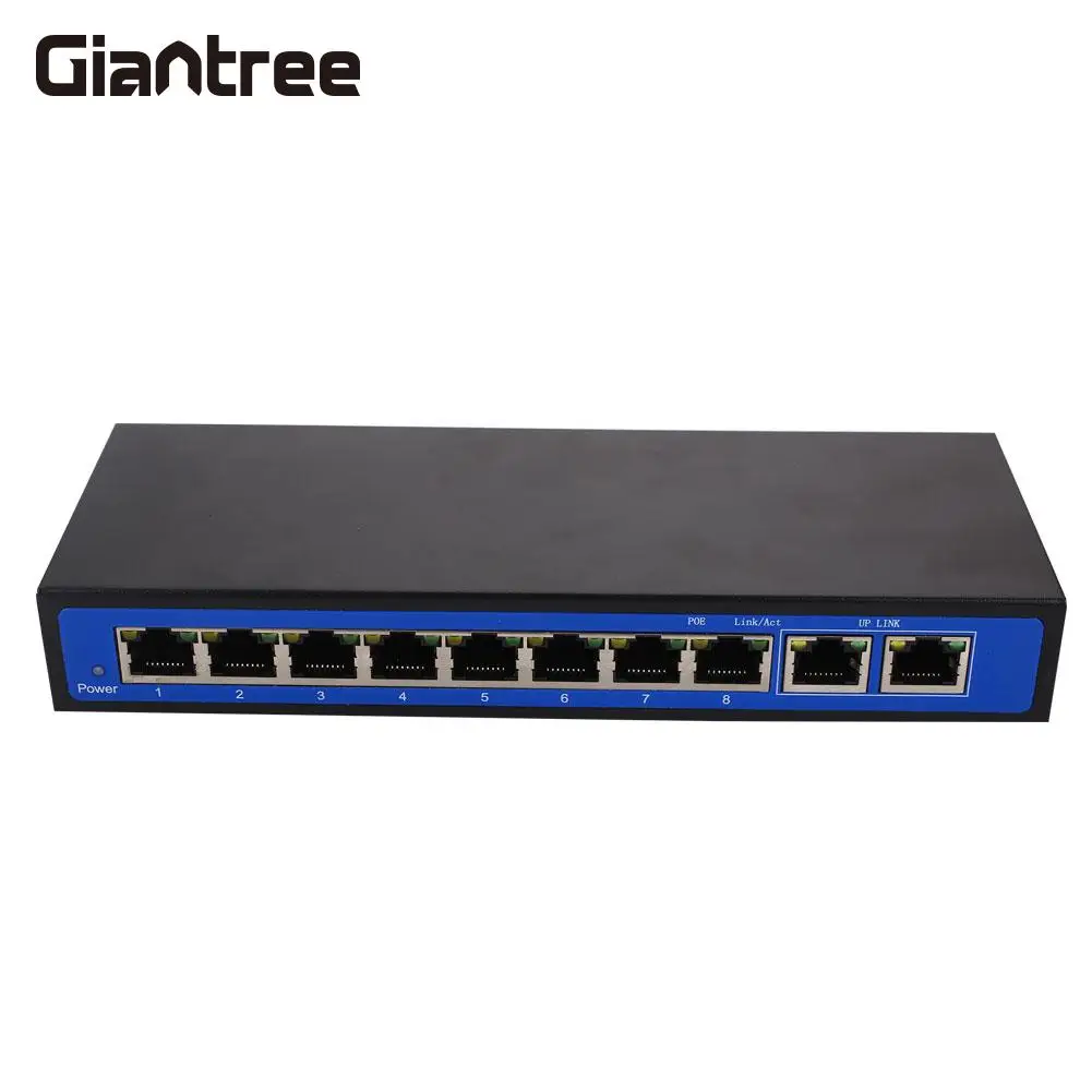 Сетевые коммутаторы Poe 8 инжекторов PoE IP камера профессиональный коммутатор Ethernet