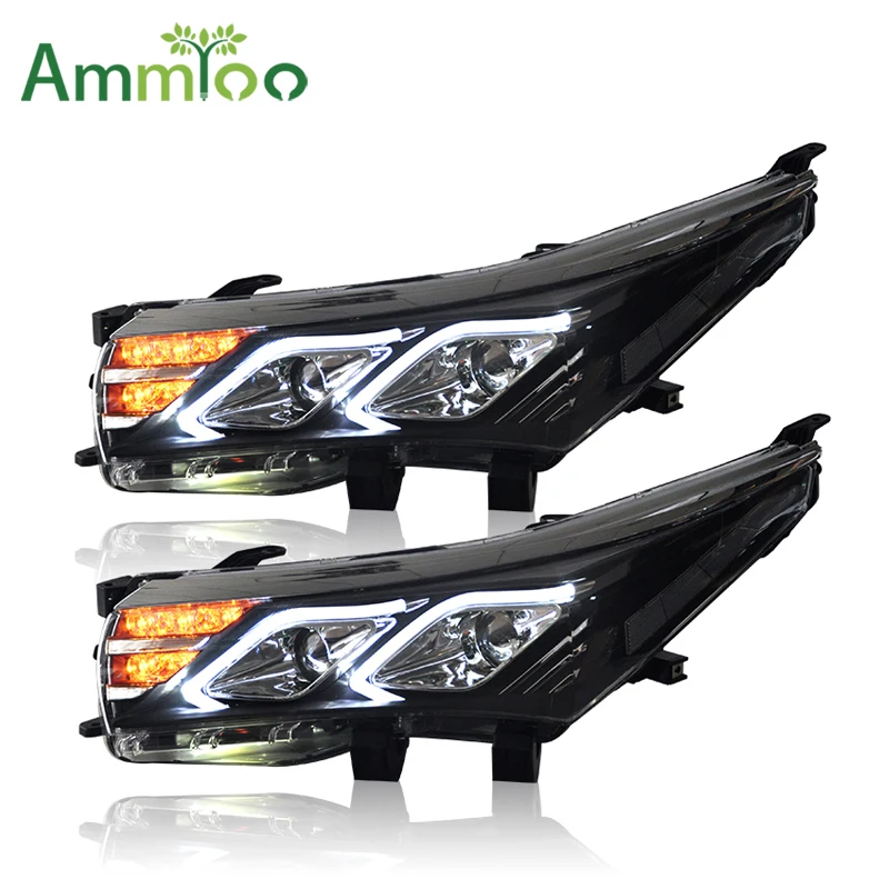 AmmToo светодиодный Toyota Corolla 2014 2015 светодиодсветильник Автомобильная фара в сборе DRL