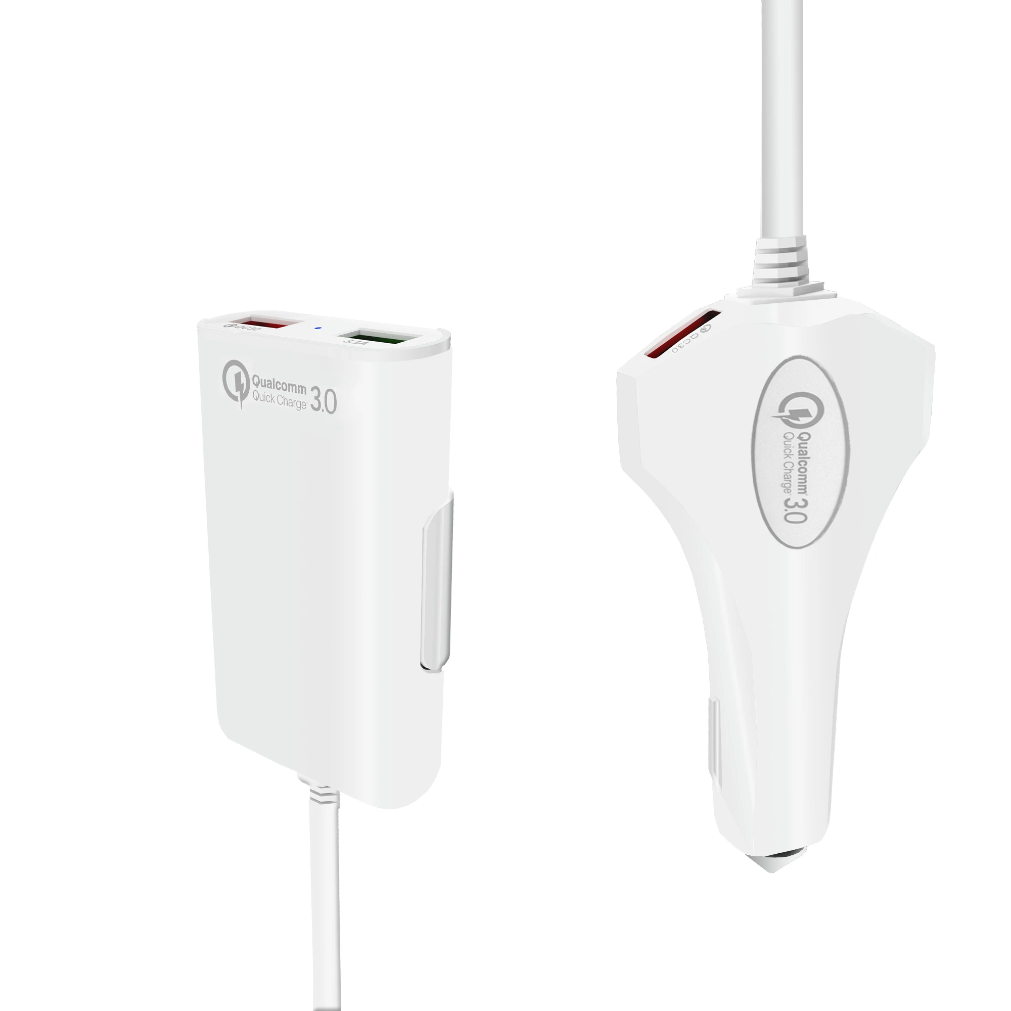 4 порта Быстрая зарядка 3 0 + 3.1A 1.8A USB Автомобильное зарядное устройство