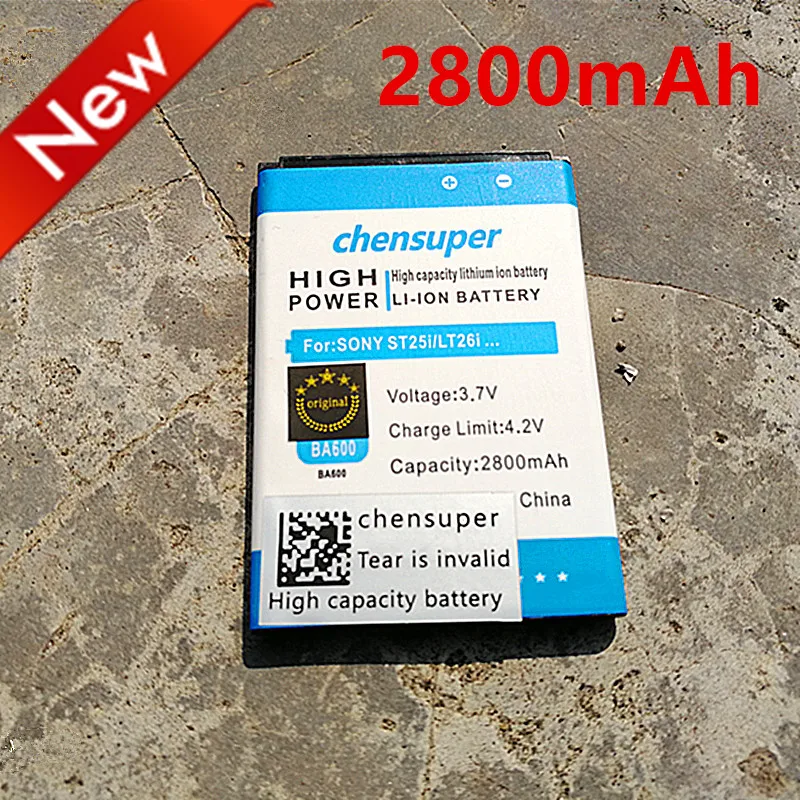 

chensuper 2800mAh BA600 Battery Use for Sony Ericsson Xperia U ST25i ST25C Kumquat