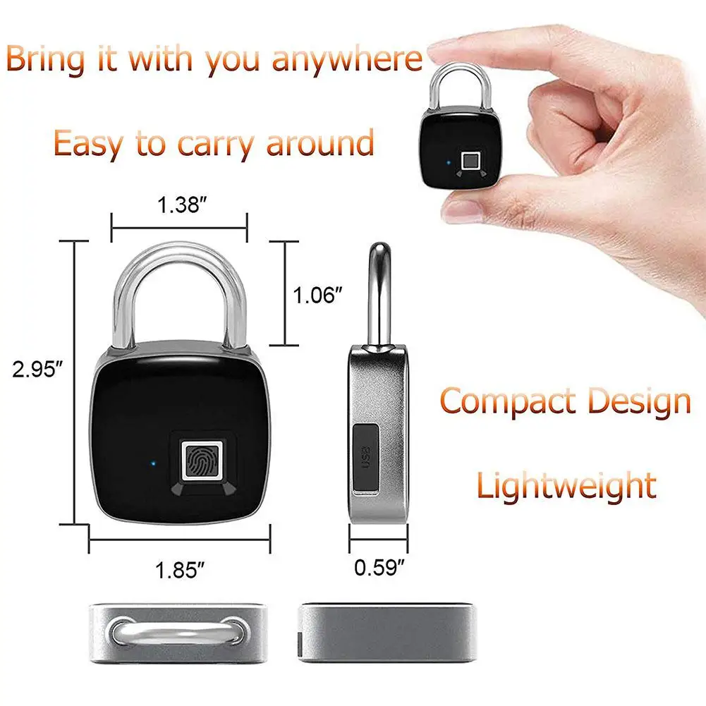 P3 IP65 Водонепроницаемый Анти Вор отпечатков пальцев ID смарт замок без ключа чехол