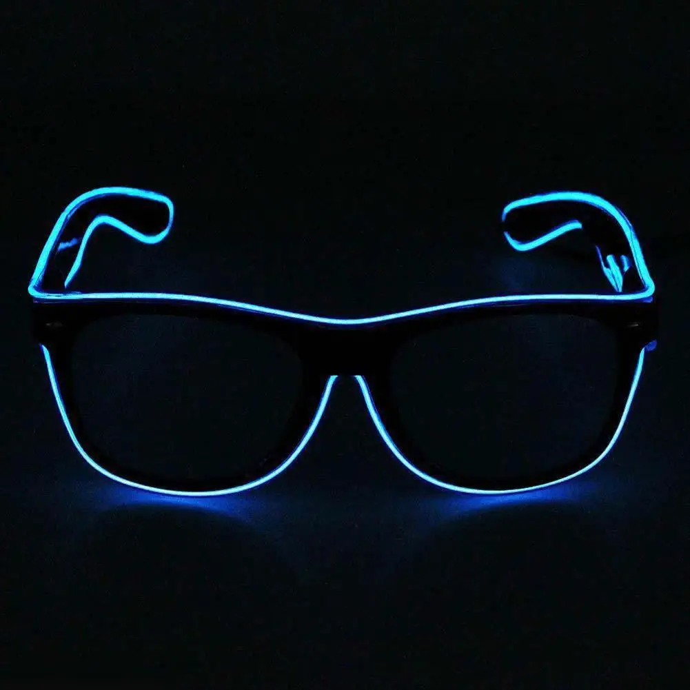 2017 модный EL провод с неоновым светом светящиеся светодиодные очки костюм для