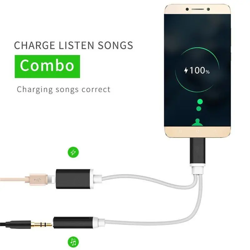 AHHROOU USB C кабель Type до 3 5 мм аудио разъем для наушников адаптер зарядки Letv 2/Xiaomi