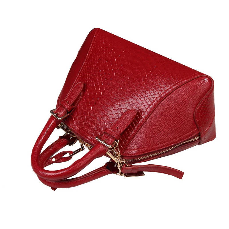 Оболочки PU кожаная сумка дамы мода серпантин твердые молния женщины свободного