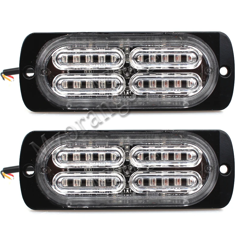 MZORANGE 2 шт./пара ультра-тонком высоком Мощность 12 V-24 V 20 светодиодный автомобиль грузовик, можно использовать при аварийной ситуации Strobe Предупреждение мигающий светильник белого цвета-красный, желтый