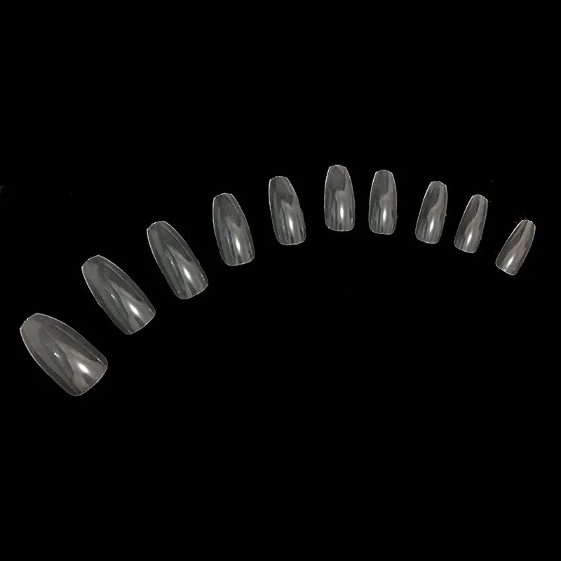 Длинные накладные ногти балерины 500 шт./пакет форма гроба полное покрытие сделай