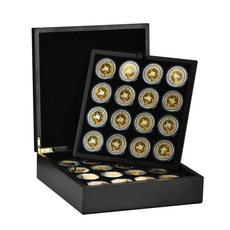 Коллекционные монеты 64 шт. Зимбабве сто триллиона долларов слитные с