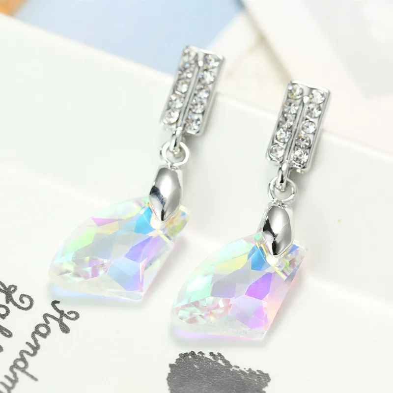 2016 Высокого Класса Австрийский хрусталь Серьги Для Женщин Мода супер Флэш Горный