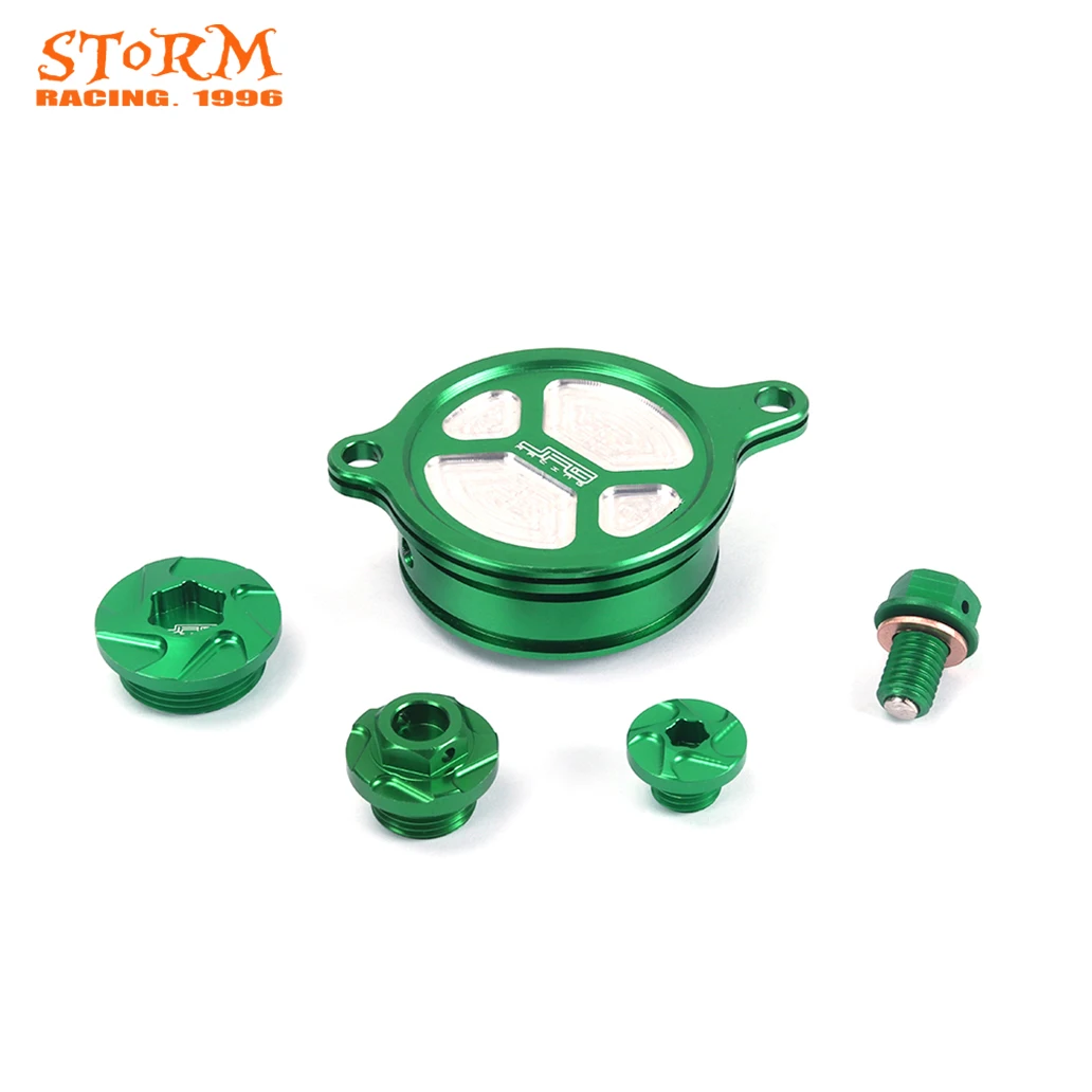 

2 Pcs Timing Screws + Oil Drain Screw + Oil Plug + Oil Filter Cap Guard For KAWASAKI KXF450 KX450F 2009-2015 KLX450R 2008-2013
