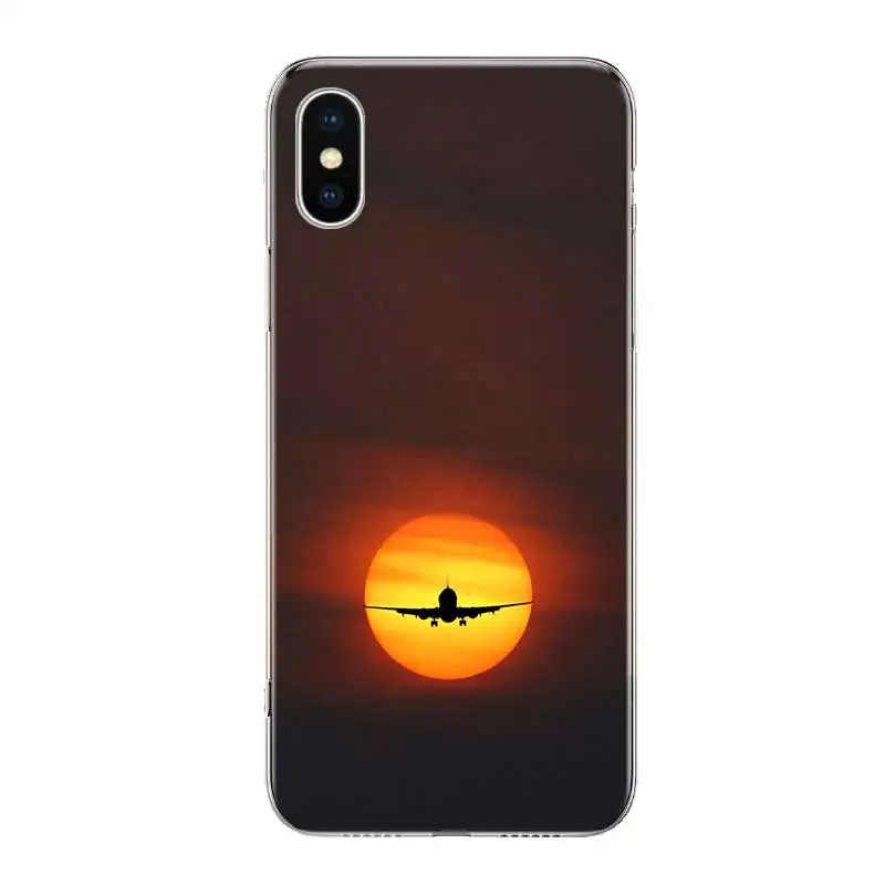 Aircraft Airplane Plane fly Fundas Silicone Phone Back Case For Apple iPhone 6 6S 7 8 Plus X 10 XS MAX XR 5 5S SE Heart Cover |