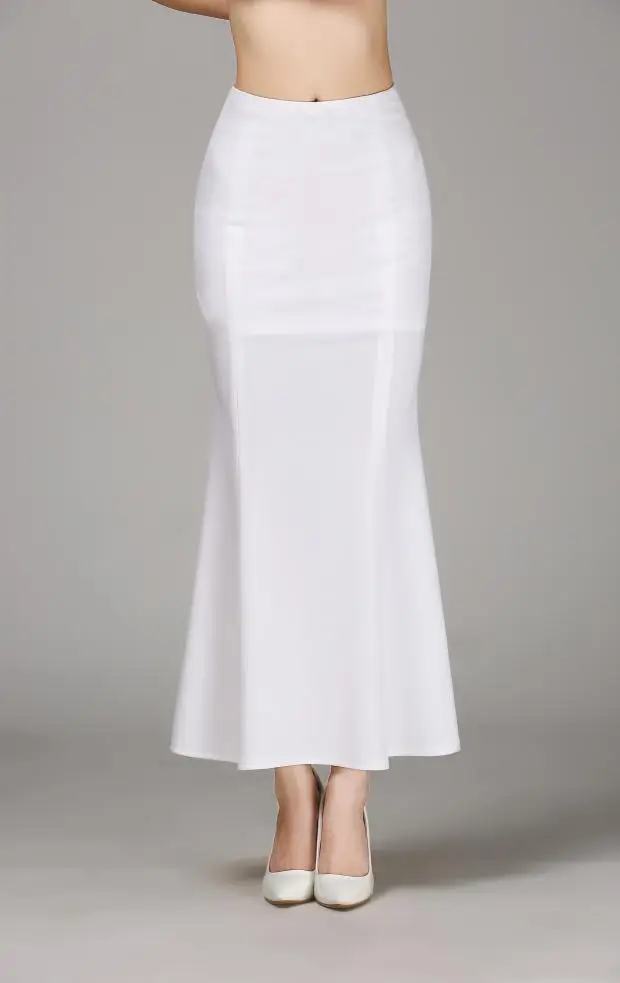 White skirt Оборки рыбий хвост юбка для женщин Белый Черный длиной до щиколотки длинная юбка сзади молния Trumpt Русалка имперский Высокая талия S-XXL B92993 - Цвет: White skirt