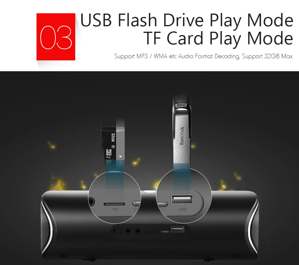 ZEALOT S2 Super Bass стерео USB bluetooth колонка Беспроводная с сабвуфером и микрофоном слот