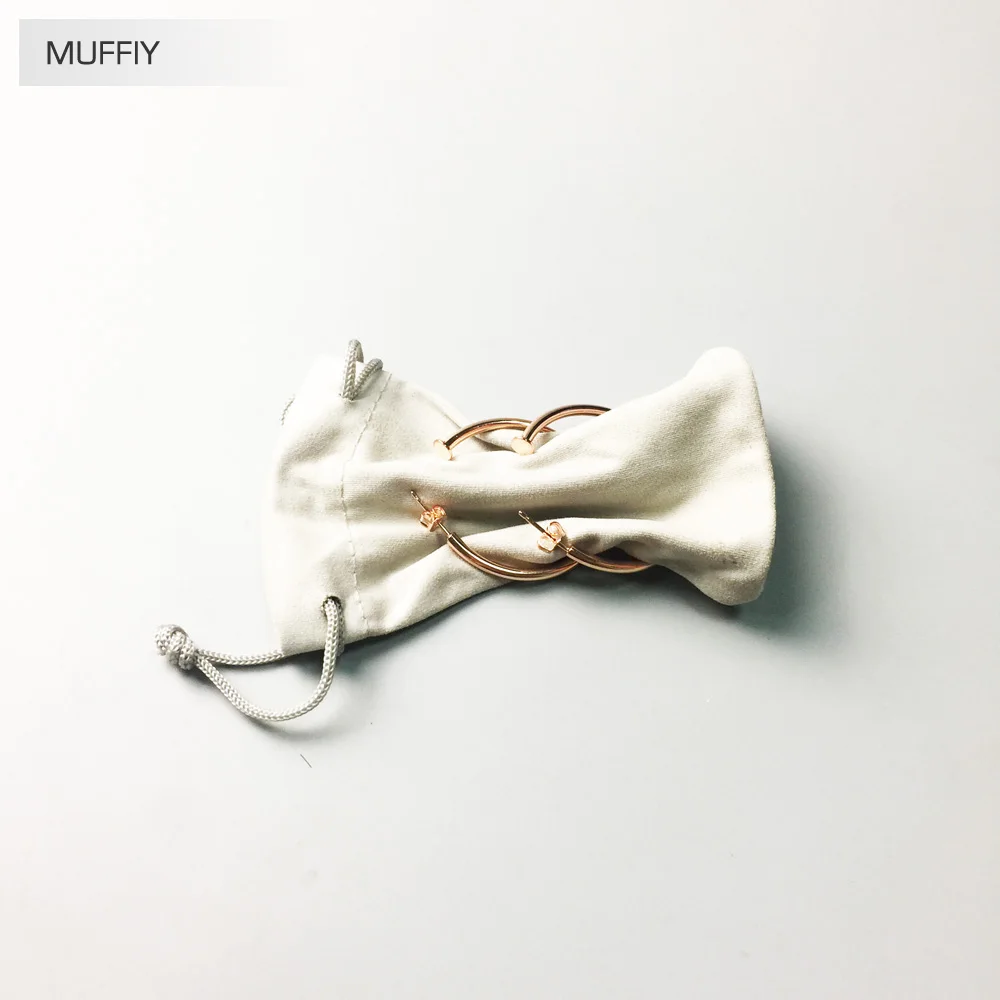 Серьги кольца из розового золота Блестящие модные хорошие ювелирные украшения