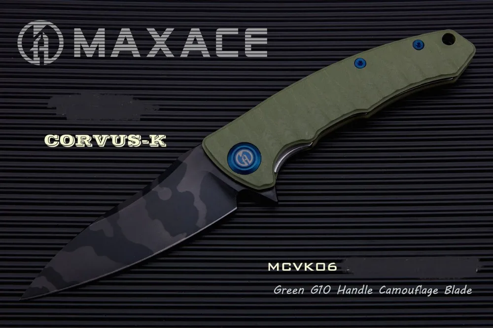 Новый черный Камуфляжный Maxace Corvus K110 стальной подшипник компактный походный нож