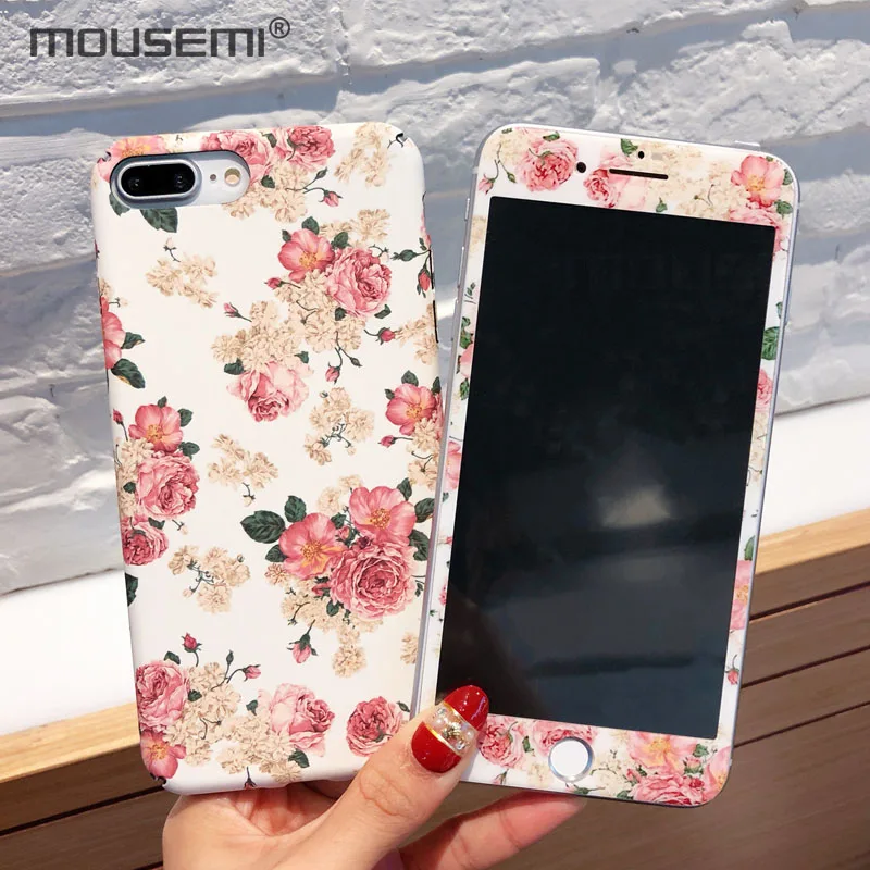 Чехол CAPAME для iPhone 6 6S 7 8 Plus чехлы телефонов с цветочным рисунком жесткая задняя