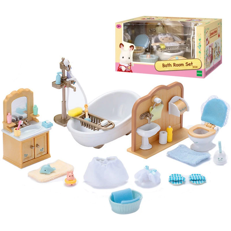 Sylvanian Family кукольный домик аксессуары для мебели ванная комната туалет ванна