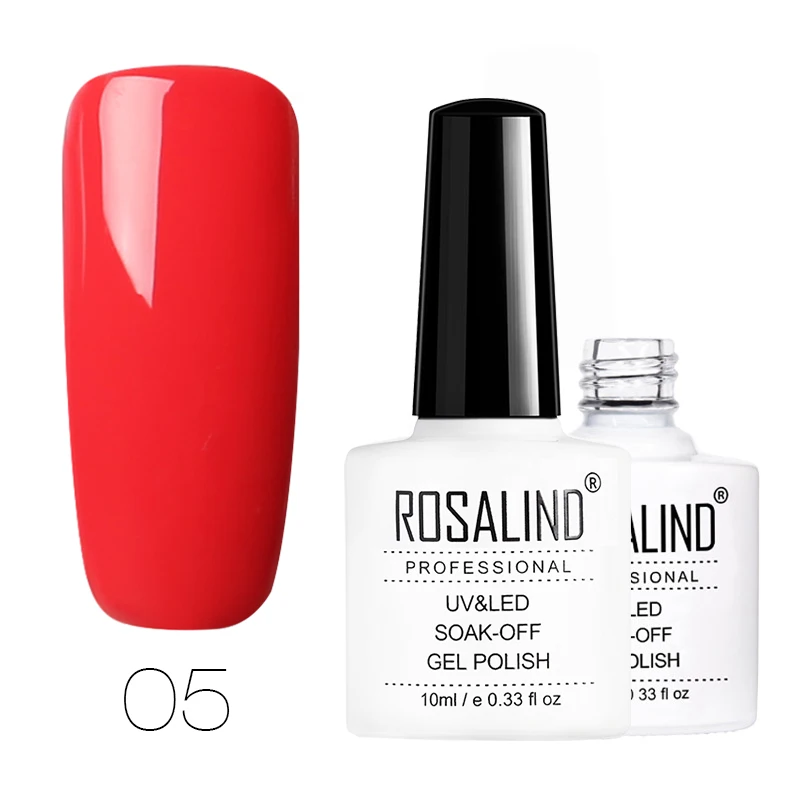 RD05 ROSALIND Гель-лак для ногтей Gliiter лак для ногтей перманентные лаки для ногтей для маникюра верхнее покрытие лак паук для праймер для ногтей - Цвет: RD05