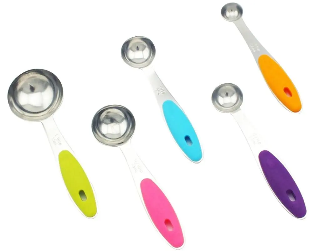 Штабелируемые стаканчики и ложки из нержавеющей стали 10 штук. Профессиональная