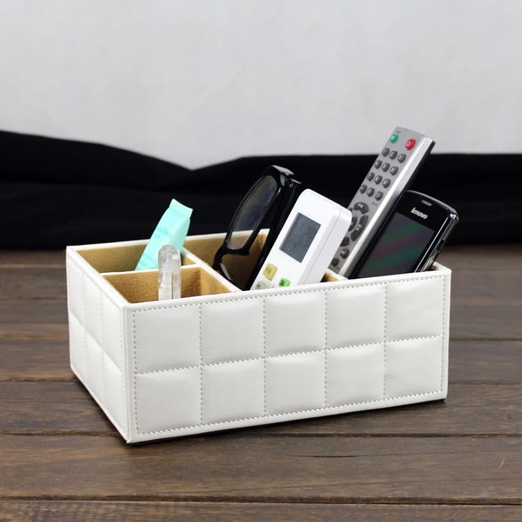 Качественная искусственная кожа настольная коробка для хранения отделочная