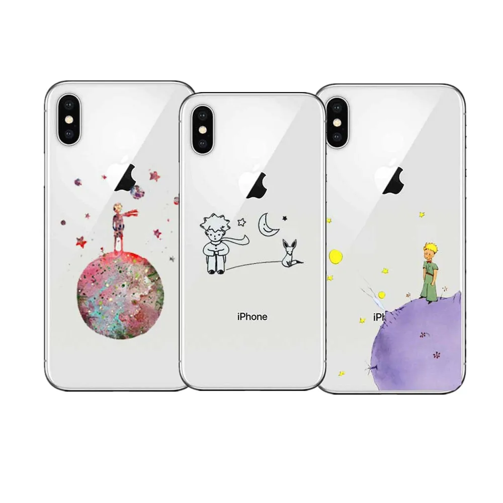 Прозрачный мягкий силиконовый чехол для iPhone X XS XR Max 5 6 7 8 Plus с изображением