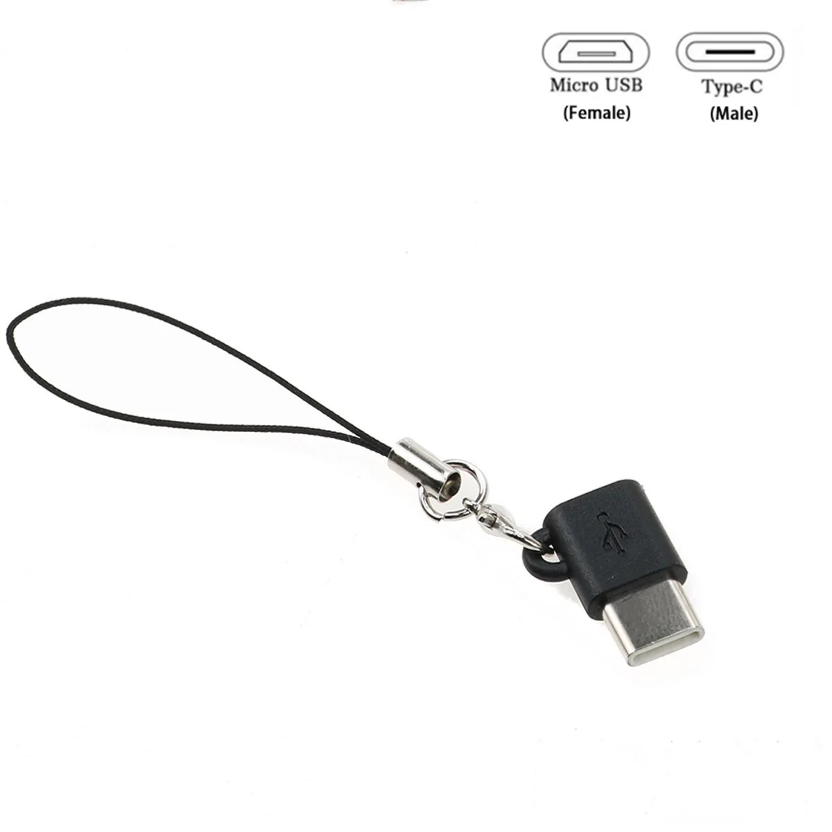 TingDong USB 3,1 type C Мужской к Micro USB Женский адаптер типа OTG-C Конвертер Разъем USB-C черный и белый для Xiaomi 8