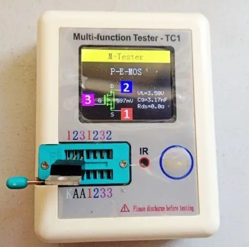 Тестер транзисторов-полноцветный графический дисплей LCR - TC1 |