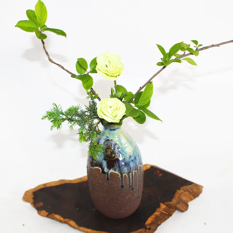 Zen японская керамическая ваза Ikebana грубая керамический горшок для цветов