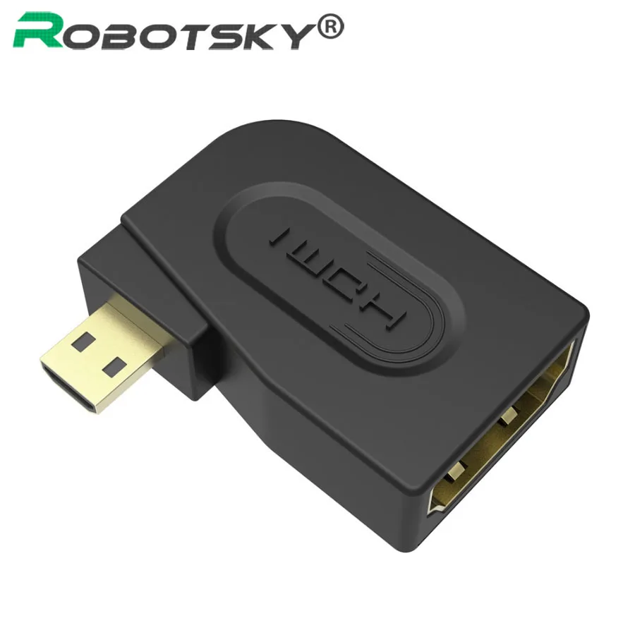 Micro HDMI к кабель удлинитель адаптер HDMI/DVI для ноутбука PS3 DV HDTV 90 градусов угловой
