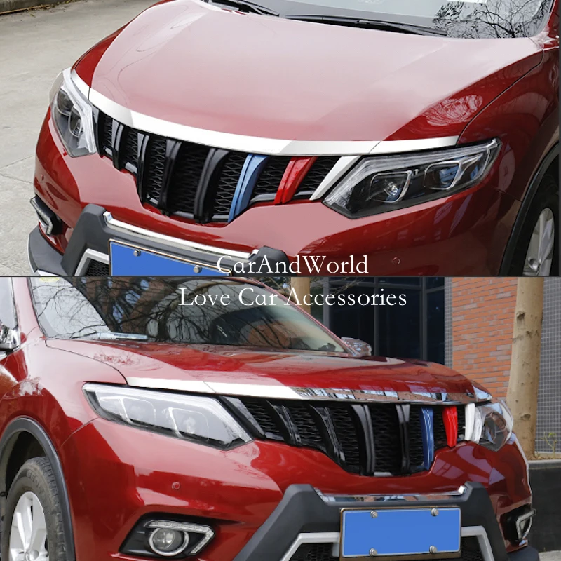 Для Nissan X-Trail X Trail T32 Rogue 2014 2015 2016 передний капот решетка капота полоса накладка ABS