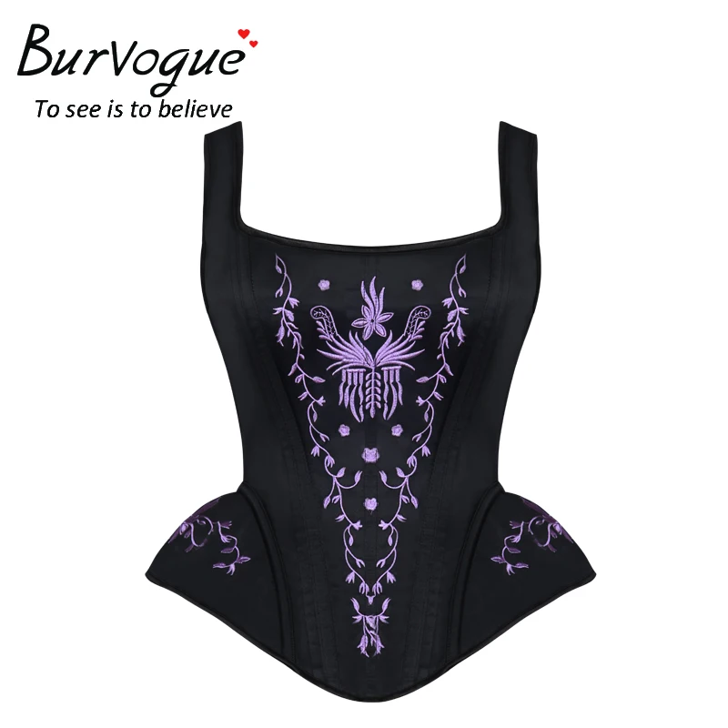 Burvogue стимпанк корсеты и бюстье топ с бретельками пояс контроль корсет на молнии