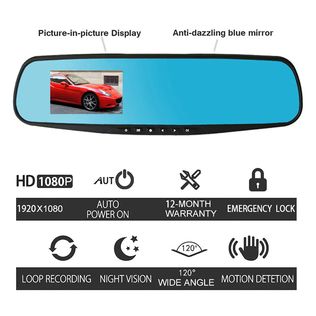 OMESHIN Авторегистраторы 2 8 дюймов HD 1080P USB2.0 карты видеомагнитофон